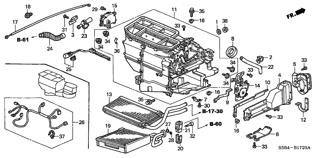 79160-S5A-A01 - Genuine Honda Motor Assy., Temperature