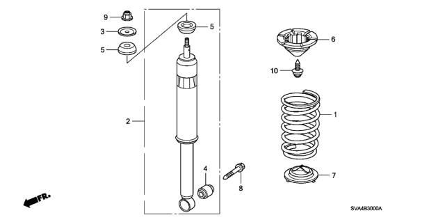 Rear Shock Absorber - 2007 Honda Civic 2 Door EX KA 5AT