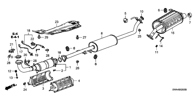 2004 honda crv exhaust system