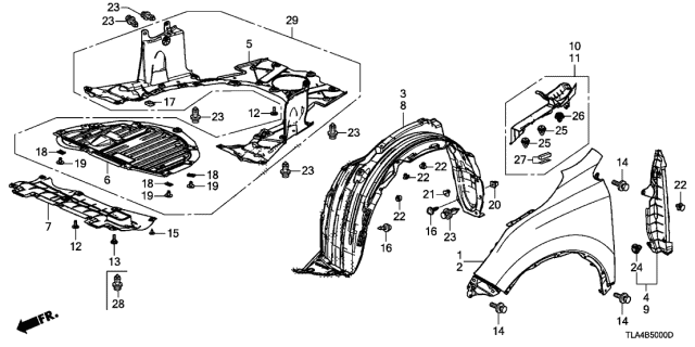 Tlc A00 Genuine Honda Cover Assembly Engine Under