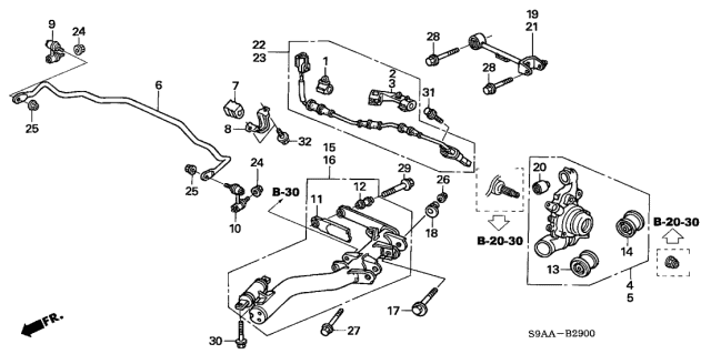 52215-S9A-800 - Genuine Honda Knuckle, L. RR. (Abs)