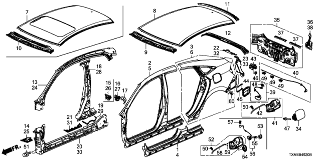 Tba Zz Genuine Honda Panel Set Rear