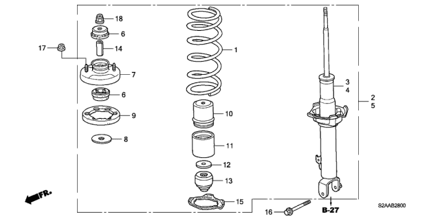 Front Shock Absorber - 2009 Honda S2000 2 Door CR KA 6MT