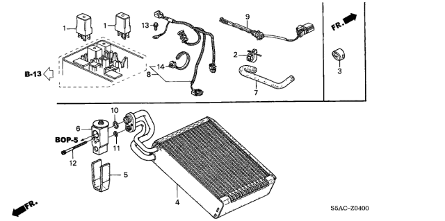 A C Cooling Unit Honda Civic Door Dx Ka Mt