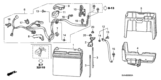 32600-SNA-A00 - Genuine Honda Cable Assembly, Battery Ground