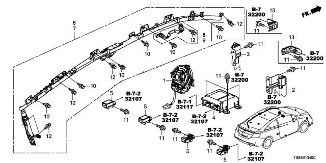 77960-ts9-a11 - Genuine Honda Srs Unit (rewritable)