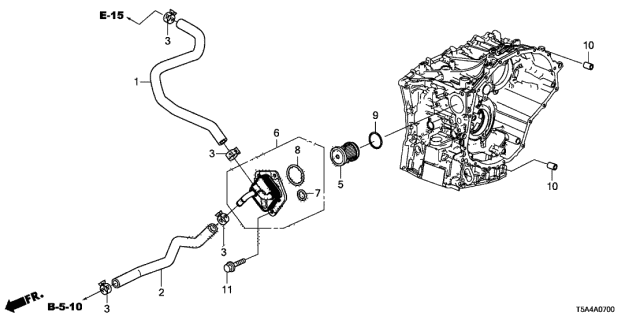 5t0 003 Genuine Honda O Ring Cvtf Warmer