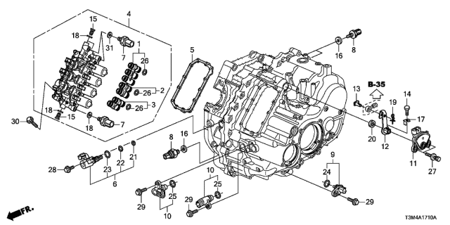 28610-R36-004 - Genuine Honda Switch Assy., AT Oil Pressure