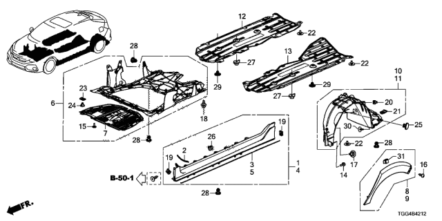 honda civic lower engine cover