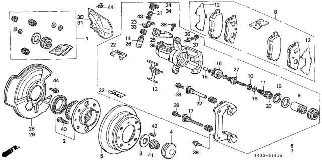 Rear Brake (Disk) - 2000 Honda Civic 2 Door SI KA 5MT