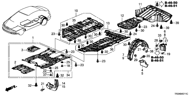 honda civic lower engine cover