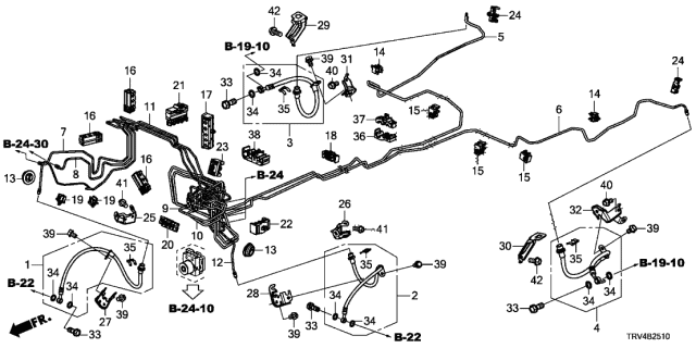 46393-SFA-003 - Genuine Honda Clip, Brake Pipe