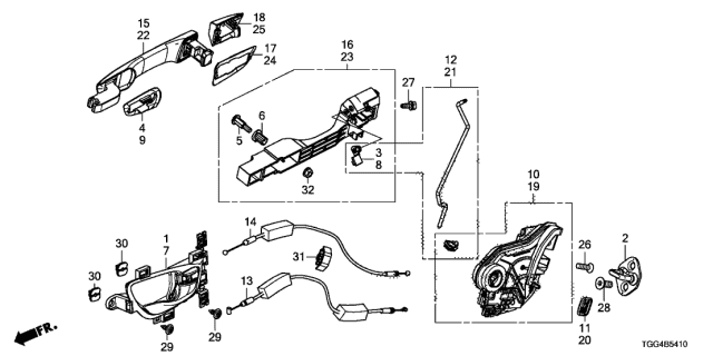 72642-TBA-A71 - Genuine Honda Base Comp.R,RR