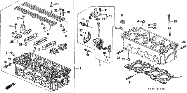 P72 003 Genuine Honda Plug Cylinder Head