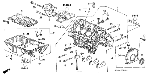 cylinder-block-oil-pan-v6-2005-honda-accord-2-door-ex-v6-ka-6mt