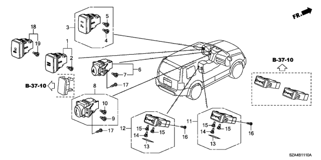 35474-SZA-A11 - Genuine Honda Bulb B, B (14V 80Ma)