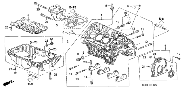 Cylinder Block - Oil Pan - 2007 Honda Odyssey 5 Door LX KA 5AT