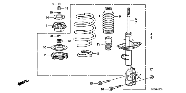 51726-SFA-005 - Genuine Honda Bearing, Shock Absorber Mounting