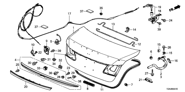 2015 honda accord trunk liner