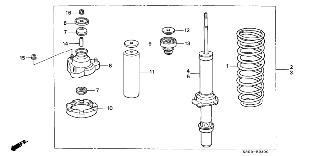 51675-SS0-004 - Genuine Honda Base, Shock Absorber Mount