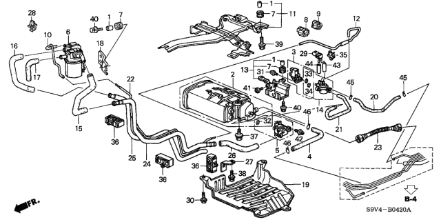 17011-S3V-A00 - Genuine Honda Canister Assembly