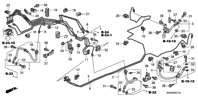 Brake Lines (ABS) (Disk) - 2009 Honda Civic 4 Door EX KA 5AT