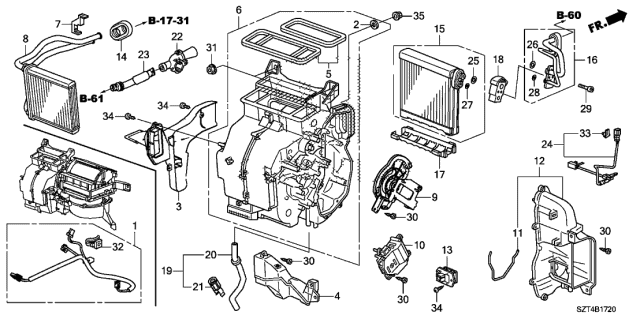 79110-TJ5-F01 - Genuine Honda Core, Heater