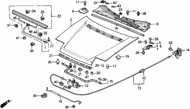 90677-SE0-003 - Genuine Honda Holder, Rod