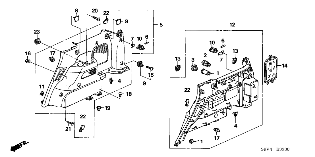 Honda 84610-S9V-A01ZF Lining, R. RR. Side *YR203L* (SADDLE)