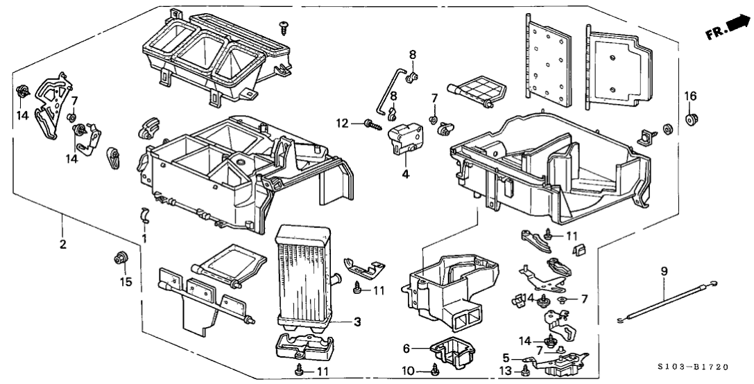 Honda 79100-S10-A01 Heater Unit