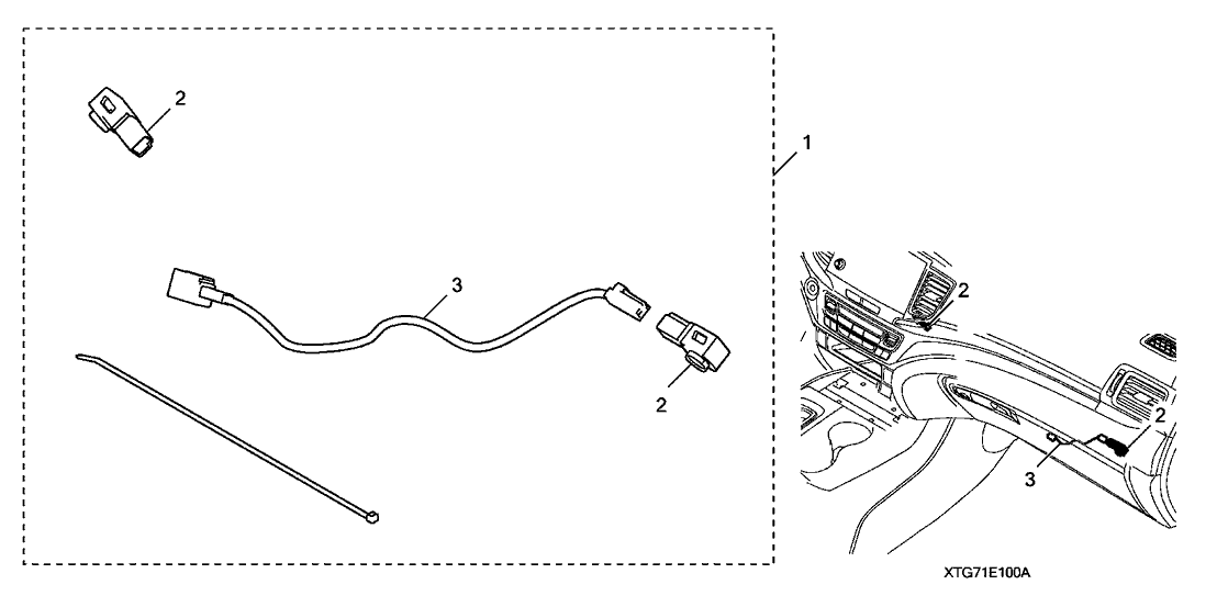 Honda 08E10-TG7-10030 HARNESS, INTERIOR ILLUMINATION