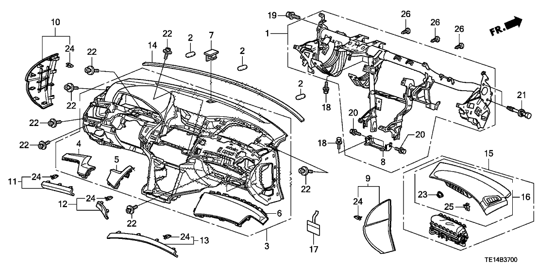 Honda 77100-TA5-A01ZE Panel Assy *Typeu*