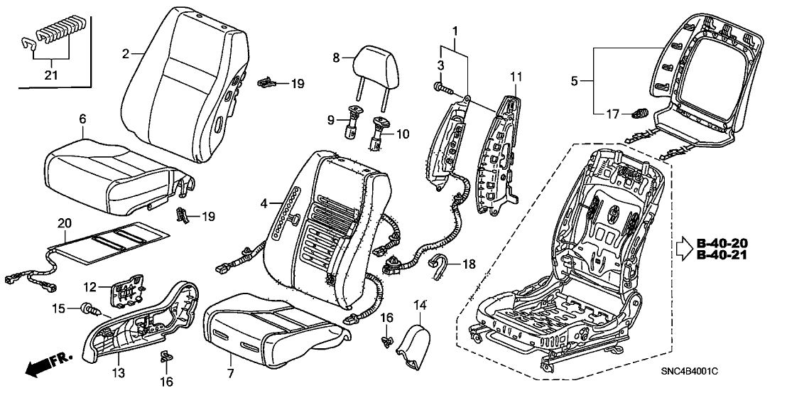 Honda 81128-SNB-J11ZD Cover, R. FR. Seat-Back *YR327L* (PEARL IVORY)