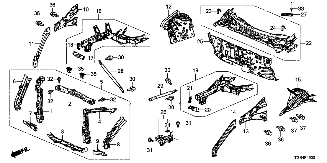 Honda 61500-TG7-A20ZZ Dashboard (Lower)