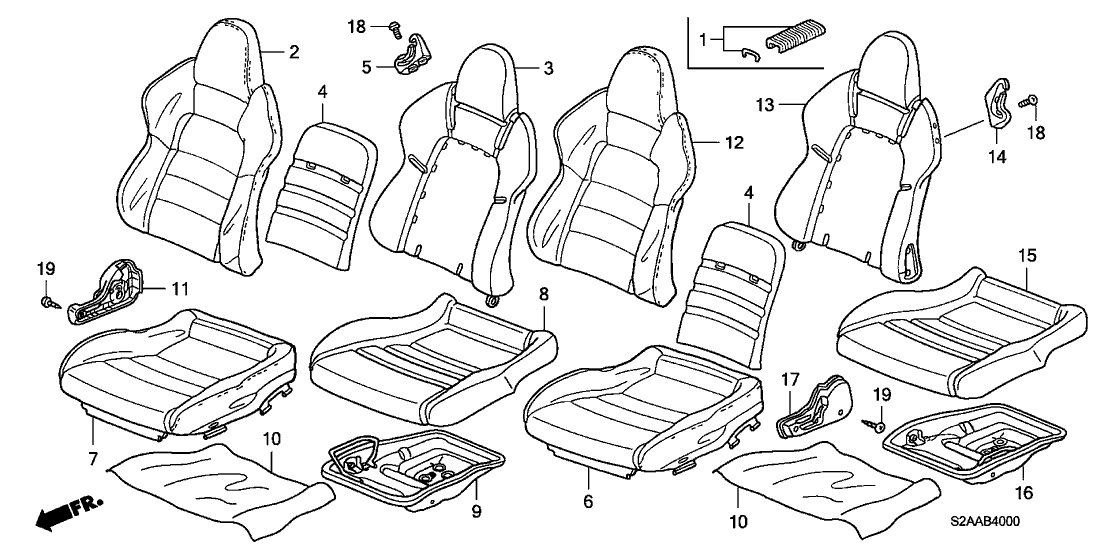 Honda 81131-S2A-A52ZC Cover, Front Seat Cushion Trim (Vivid Red) (Leather)