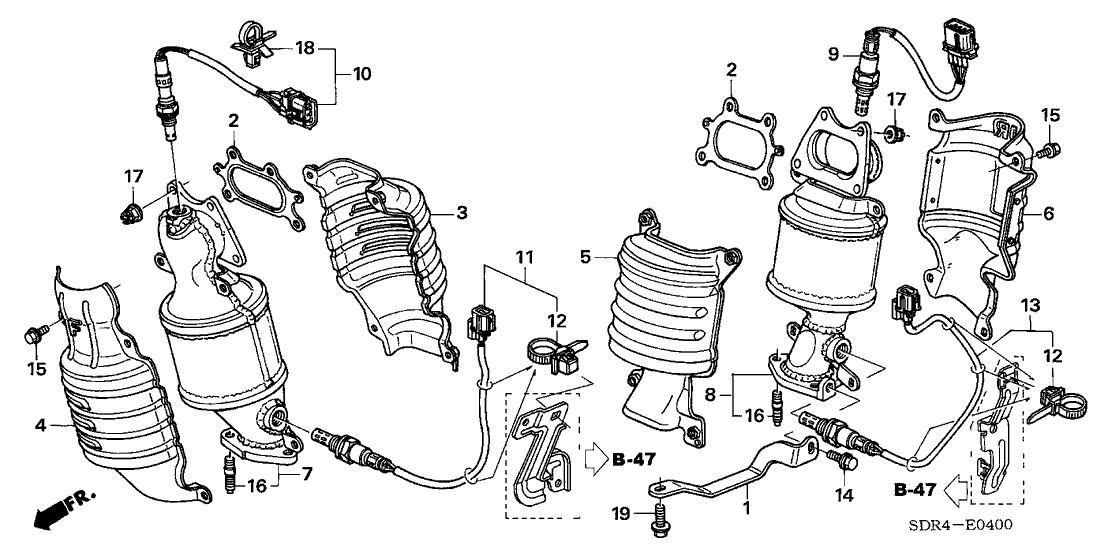 Honda 11941-RCJ-A00 Stay, Converter