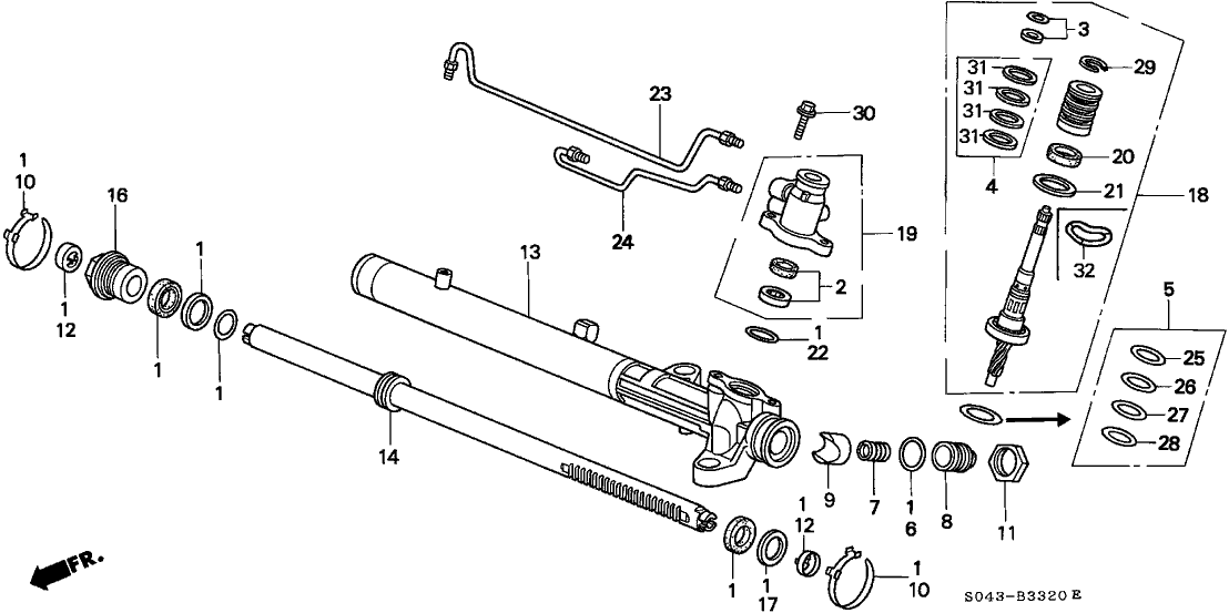 Honda 53630-S04-A51 End, Cylinder