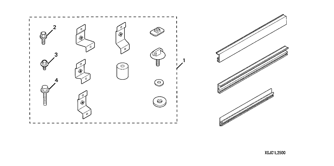 Honda 08L25-SJC-100 Bed Rails, Multifunction