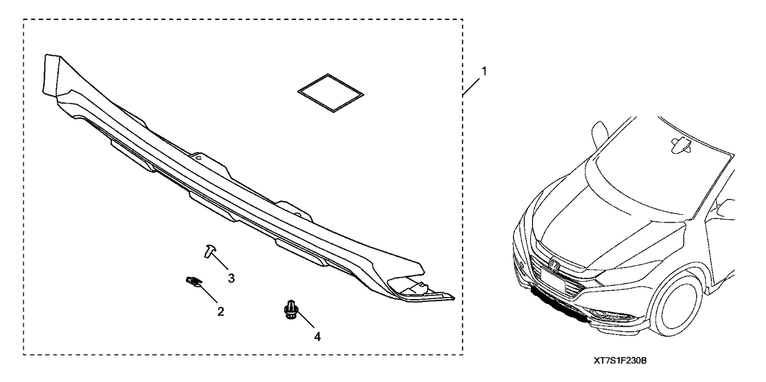 Honda 08F23-T7S-101A GARN, FR. SKID PLATE