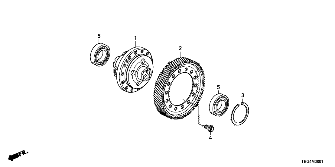 Honda 41233-5CD-000 Gear, Final Driven