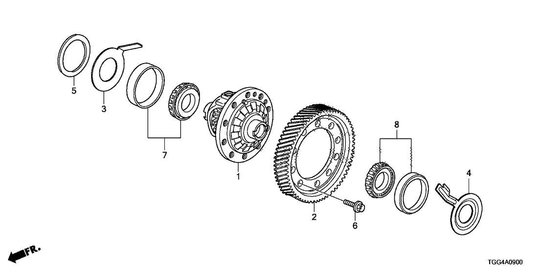 Honda 41233-5LJ-010 Gear, Final Driven