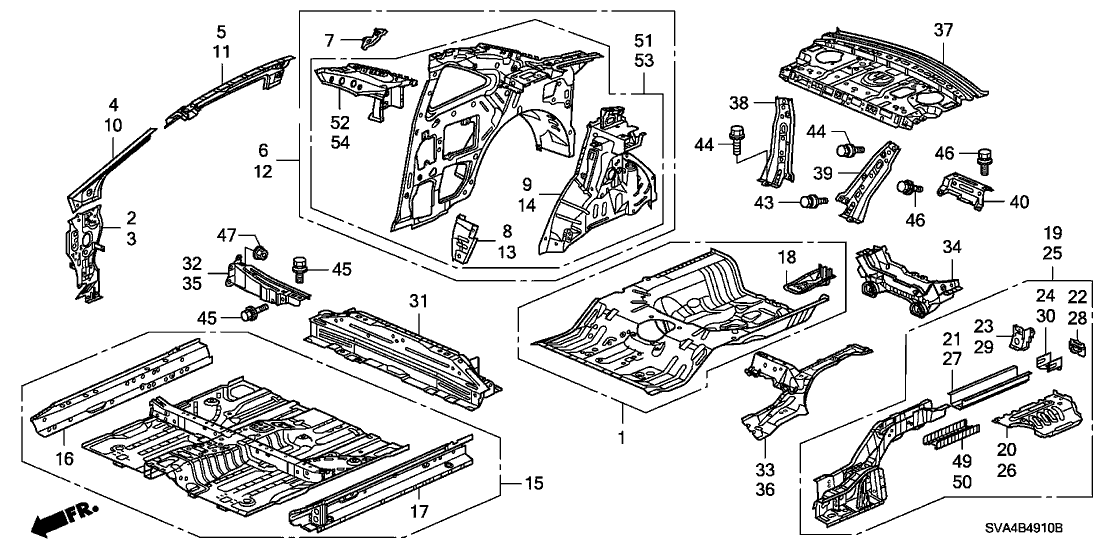 Honda 65100-SVB-A10ZZ Floor, FR.