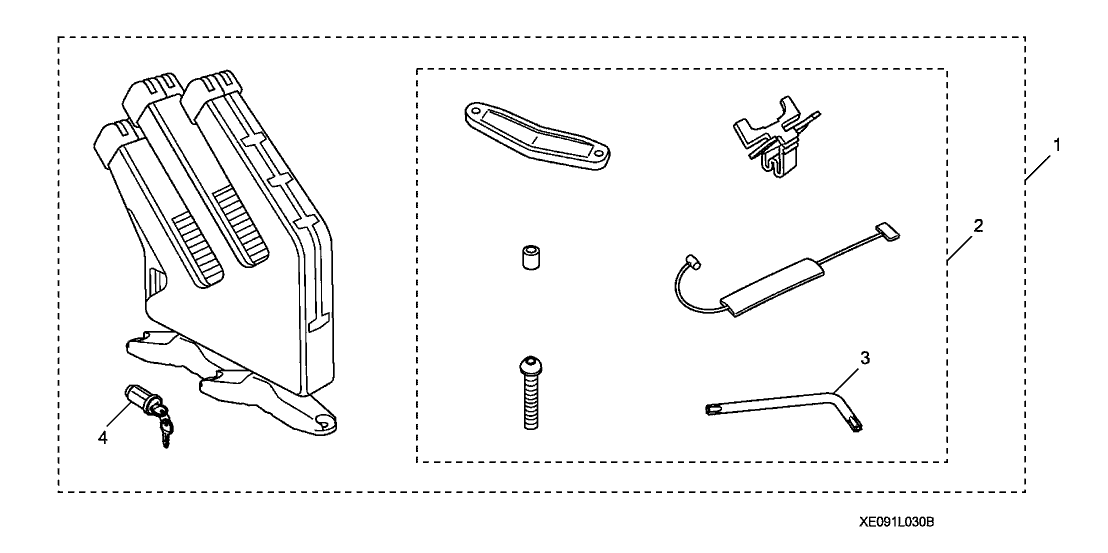 Honda 08L03-E09-1M0B2 Snwbrd Hrdwr Kit