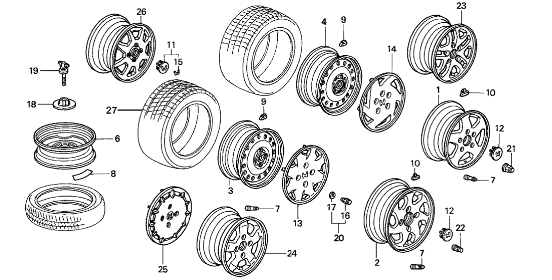 Honda 42700-S80-A01 Disk, Aluminum Wheel (16X6.5Jj)