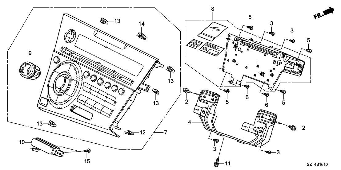 Honda 39100-SZT-A01RM Tuner (AM/FM/1CD)