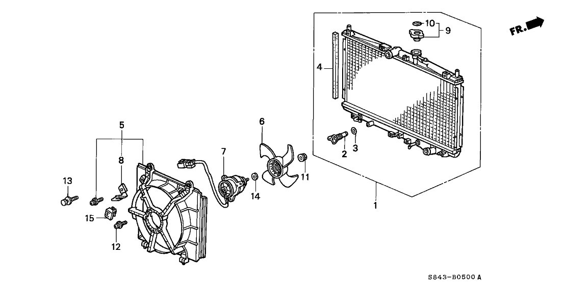 Honda 19033-PT0-014 Clamp, Shroud