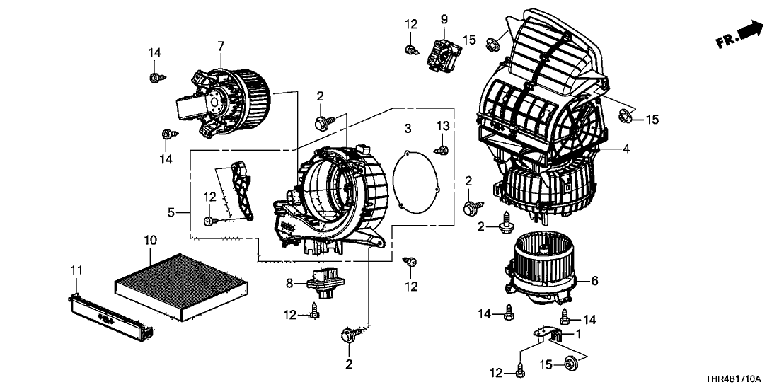 Honda 79315-THR-A61 Motor W/Fan, Rear