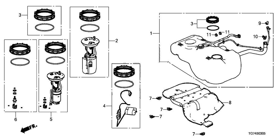 Honda 17044-TG7-A00 Tank Assembly, Fuel