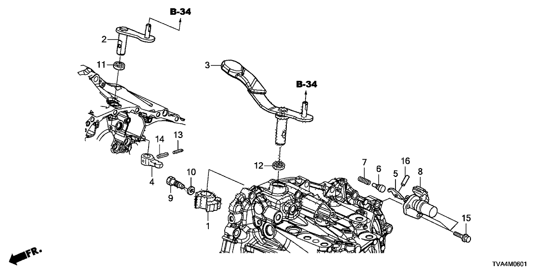 Honda 24470-6D9-000 Lever, Shift