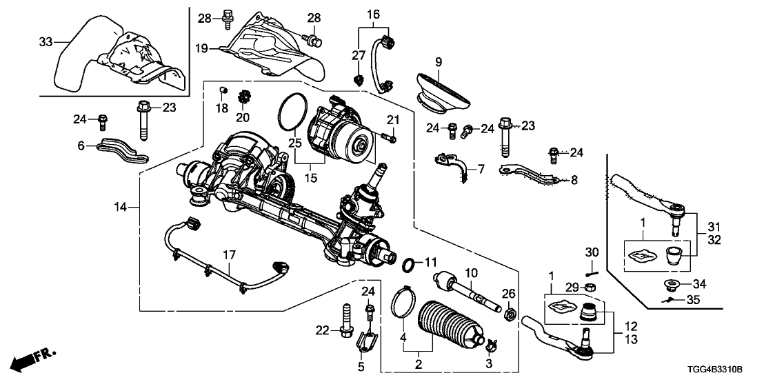 Honda 53620-TGH-A71 RACK, POWER STEERING